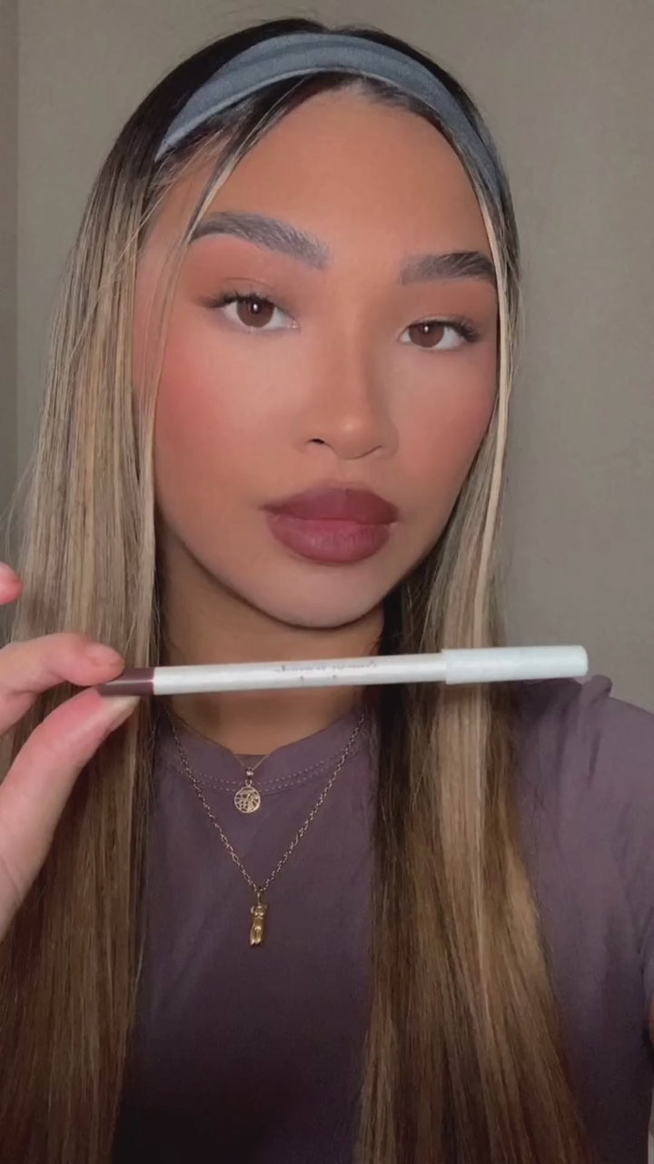 Supernova hot brown Haute matte creamy Lipliner Opuluxe Beauty®